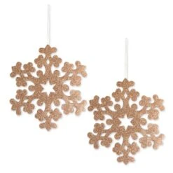 DII® Gold Hanging Foam Snowflake Set