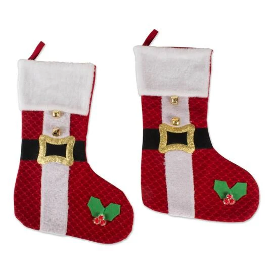 DII® Santa's Holiday Stocking Set 4 DII® Santa's Holiday Stocking Set - Image 2