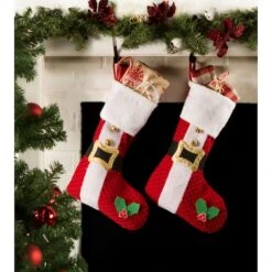DII® Santa's Holiday Stocking Set 10 DII® Santa's Holiday Stocking Set -Christmas Designers Store D540057S 4