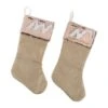 DII® Champagne Sequin Linen Holiday Stocking Set 2 DII® Champagne Sequin Linen Holiday Stocking Set -Christmas Designers Store D540058S 1