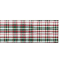 DII® 108" Yuletide Plaid Table Runner -Christmas Designers Store D540089S 2