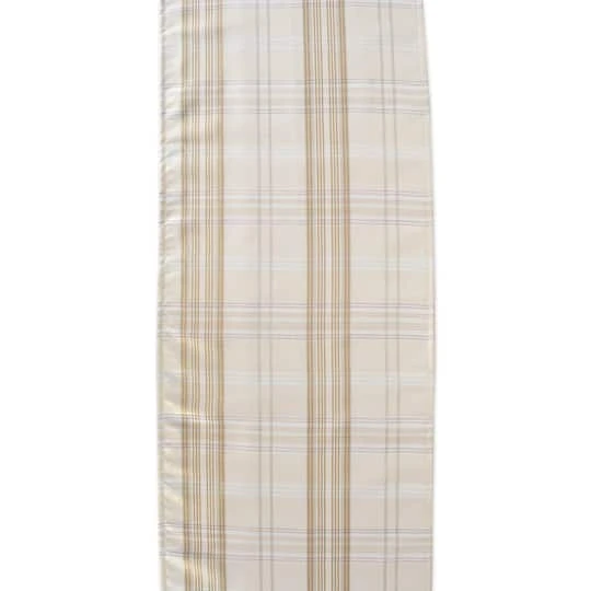 DII® 108" Cream Metallic Plaid Table Runner 7 DII® 108" Cream Metallic Plaid Table Runner - Image 5