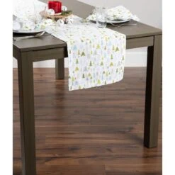 DII® 108" Holiday Woods Printed Table Runner -Christmas Designers Store D540096S 6