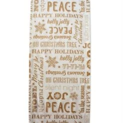 DII® 108" Gold Christmas Collage Table Runner -Christmas Designers Store D540100S 4
