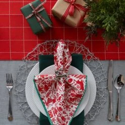 DII® 72" Christmas Woods Embellished Table Runner 24 DII® 72" Christmas Woods Embellished Table Runner -Christmas Designers Store D540103S 10