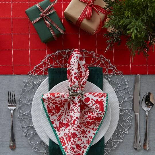 DII® 72" Christmas Woods Embellished Table Runner 13 DII® 72" Christmas Woods Embellished Table Runner - Image 11