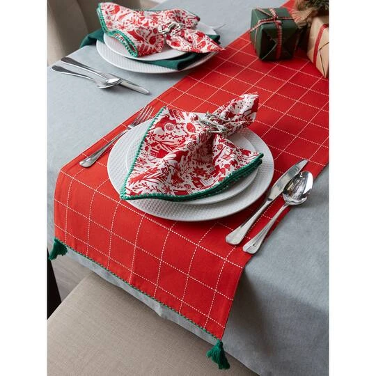 DII® 72" Christmas Woods Embellished Table Runner 11 DII® 72" Christmas Woods Embellished Table Runner - Image 9