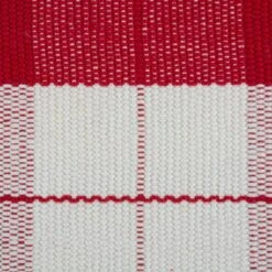 DII® 72" Red Tinsel Plaid Fringed Table Runner -Christmas Designers Store D540107S 2