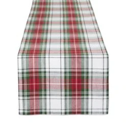 DII® 108" Christmas Plaid Table Runner -Christmas Designers Store D540109S 1 1