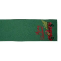 DII® 108" Merry Christmas Truck Embroidered Table Runner -Christmas Designers Store D540112S 2
