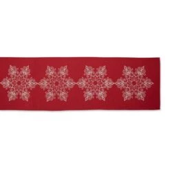 DII® 70" Sparkle Snowflakes Embroidered Table Runner 14 DII® 70" Sparkle Snowflakes Embroidered Table Runner -Christmas Designers Store D540116S 2
