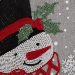 DII® 70" Grey Snowman Embroidered Table Runner -Christmas Designers Store D540118S 8