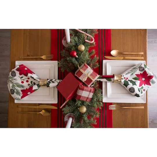 DII® 72" Red Stag Christmas Print Table Runner 5 DII® 72" Red Stag Christmas Print Table Runner - Image 3