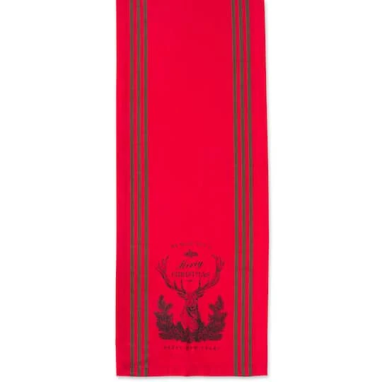 DII® 72" Red Stag Christmas Print Table Runner 7 DII® 72" Red Stag Christmas Print Table Runner - Image 5