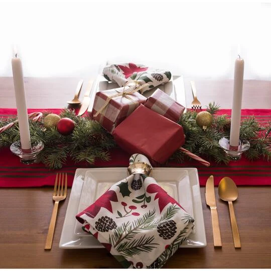 DII® 72" Red Stag Christmas Print Table Runner 9 DII® 72" Red Stag Christmas Print Table Runner - Image 7