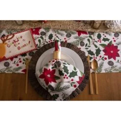 DII® 108'' Woodland Christmas Table Runner -Christmas Designers Store D540126S 5