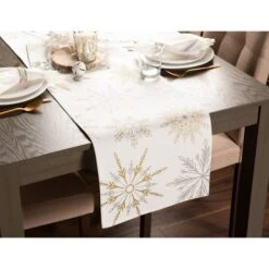 DII® 72'' Snowflake Sparkle Printed Table Runner 12 DII® 72'' Snowflake Sparkle Printed Table Runner -Christmas Designers Store D540130S 4