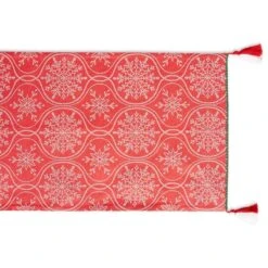 DII® 108'' Joyful Snowflakes Jacquard Reversible Table Runner -Christmas Designers Store D540136S 3