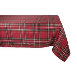DII® 120" Holiday Metallic Plaid Tablecloth 12 DII® 120" Holiday Metallic Plaid Tablecloth -Christmas Designers Store D540155S 1 1