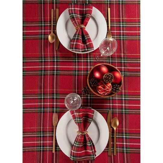 DII® 120" Holiday Metallic Plaid Tablecloth 11 DII® 120" Holiday Metallic Plaid Tablecloth - Image 9