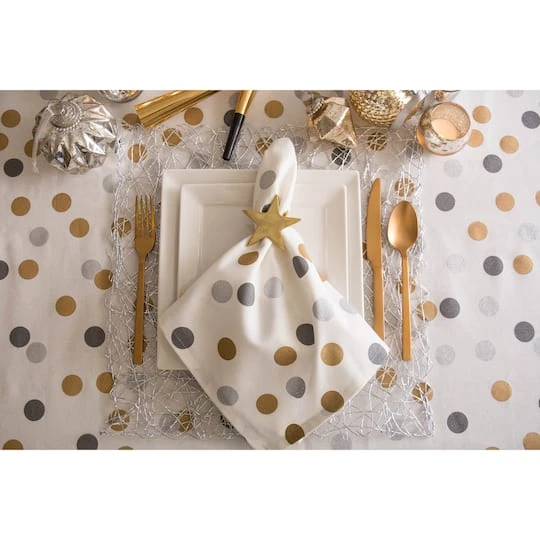 DII® 84" Metallic Confetti Tablecloth 5 DII® 84" Metallic Confetti Tablecloth - Image 3