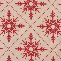 DII® 70" Round Scandinavian Snowflakes Printed Tablecloth -Christmas Designers Store D540172S 2