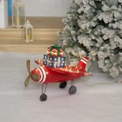 28.5" LED Plane With Gift Box Sculpture -Christmas Designers Store D544199S 2