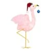 3ft. Lit Fluffy Flamingo Sculpture 1 3ft. Lit Fluffy Flamingo Sculpture -Christmas Designers Store D544202S 1