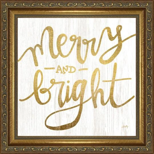 Timeless Frames® Gold Merry & Bright Framed Wall Décor 3 Timeless Frames® Gold Merry & Bright Framed Wall Décor
