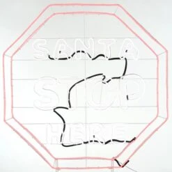 44'' Santa Stop Here LED Light Strip Sign 14 44'' Santa Stop Here LED Light Strip Sign -Christmas Designers Store D619771S 15