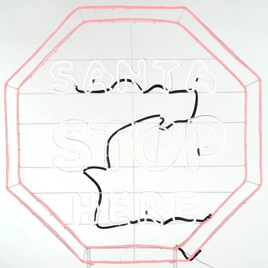 44'' Santa Stop Here LED Light Strip Sign 8 44'' Santa Stop Here LED Light Strip Sign - Image 6