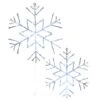 6-Point Star Ice Crystal Snowflake Pair With LED Lights -Christmas Designers Store D619778S 1