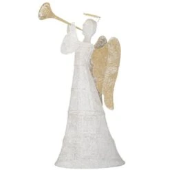60'' Trumpeting White Angel With Multicolor LED Lights Decoration -Christmas Designers Store D619780S 15