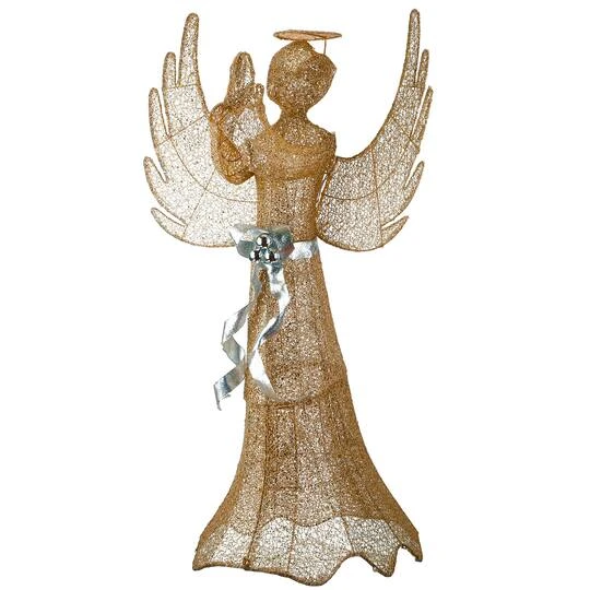 53" Pre-Lit LED Champagne Gold Praying Angel 8 53" Pre-Lit LED Champagne Gold Praying Angel - Image 6
