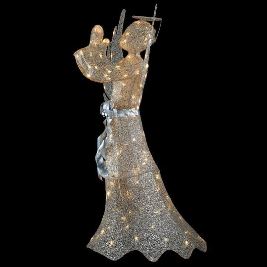 53" Pre-Lit LED Champagne Gold Praying Angel 10 53" Pre-Lit LED Champagne Gold Praying Angel - Image 8