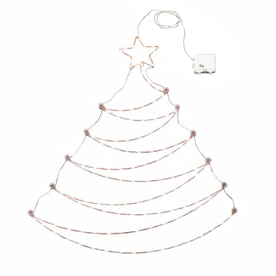 37" Pre-Lit LED Hanging Metal Wire Tree Decoration 3 37" Pre-Lit LED Hanging Metal Wire Tree Decoration