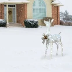 36" Pre-Lit Glittered Fawn 11 36" Pre-Lit Glittered Fawn -Christmas Designers Store D619810S 12