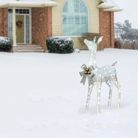 36" Pre-Lit Glittered Fawn 5 36" Pre-Lit Glittered Fawn - Image 3