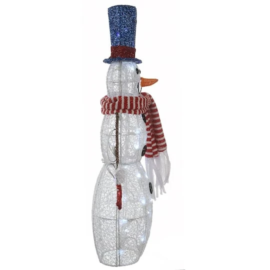 30" Pre-Lit Fabric Snowman 8 30" Pre-Lit Fabric Snowman - Image 6