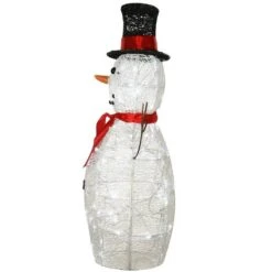 36" Pre-Lit Sisal Snowman Decoration -Christmas Designers Store D619813S 15