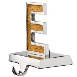 5" Gold Sparkle NOEL Stocking Holders, 4ct. 18 5" Gold Sparkle NOEL Stocking Holders, 4ct. -Christmas Designers Store D619829S 17