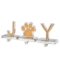 5" Gold Sparkle JOY Stocking Holders, 3ct. 11 5" Gold Sparkle JOY Stocking Holders, 3ct. -Christmas Designers Store D619831S 1 1