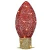 20" Pre-Lit LED Red Christmas Light Bulb Decoration -Christmas Designers Store D619846S 1