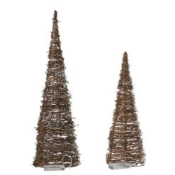 Glitzhome® Pre-Lit Rattan Christmas Table Tree Décor Set 16 Glitzhome® Pre-Lit Rattan Christmas Table Tree Décor Set -Christmas Designers Store D652291S 6