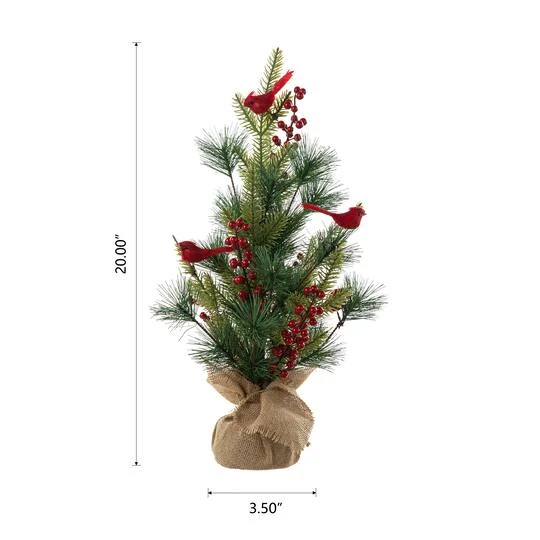 20" Unlit Cardinal Artificial Tabletop Christmas Tree 9 20" Unlit Cardinal Artificial Tabletop Christmas Tree - Image 7