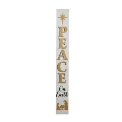 Glitzhome® 60'' PEACE Nativity Wooden Porch Sign