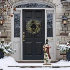 Glitzhome® 36'' Lighted Wooden Snowman Porch Décor -Christmas Designers Store D652321S 4