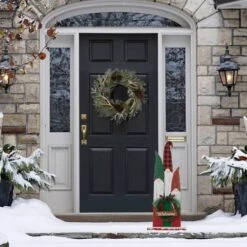 Glitzhome® 34.75'' Wooden Gnome Family Porch Décor 14 Glitzhome® 34.75'' Wooden Gnome Family Porch Décor -Christmas Designers Store D652323S 3