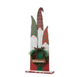 Glitzhome® 34.75'' Wooden Gnome Family Porch Décor 18 Glitzhome® 34.75'' Wooden Gnome Family Porch Décor -Christmas Designers Store D652323S 7