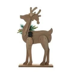 Glitzhome® 36'' Chunky Wood Reindeer Porch Décor -Christmas Designers Store D652324S 8
